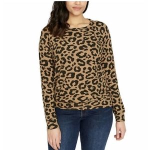 Buffalo Ladies’ Printed Cozy Top Color Cheetah Gold NWT